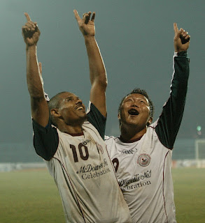 The boat is cruising