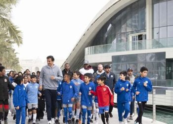 EMir HH Sheikh Tamim bin Hamad Al Thani participated on Tuesday morning in the activities of the Qatar National Sport Day.
