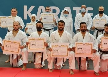QTJKF holds belt promotion tests for Qatari karate team, coaches