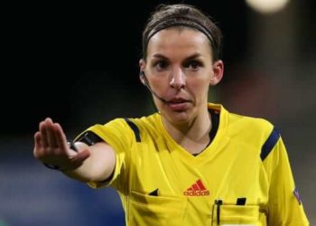 Stephanie first woman referee to officiate in a men’s Champions League
