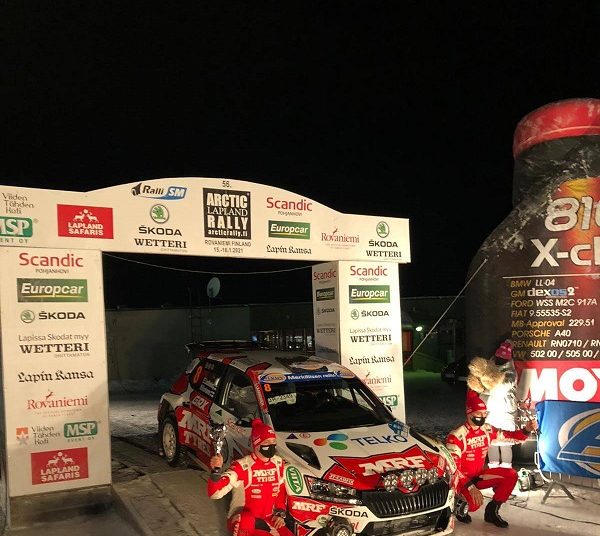 Team MRF Tyres secures podium position at Arctic Lapland Rally in Finland