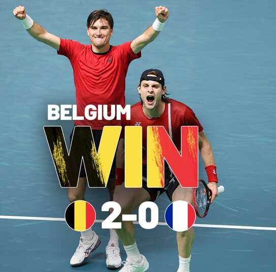 Belgium power past France to reach Davis Cup semi-finals