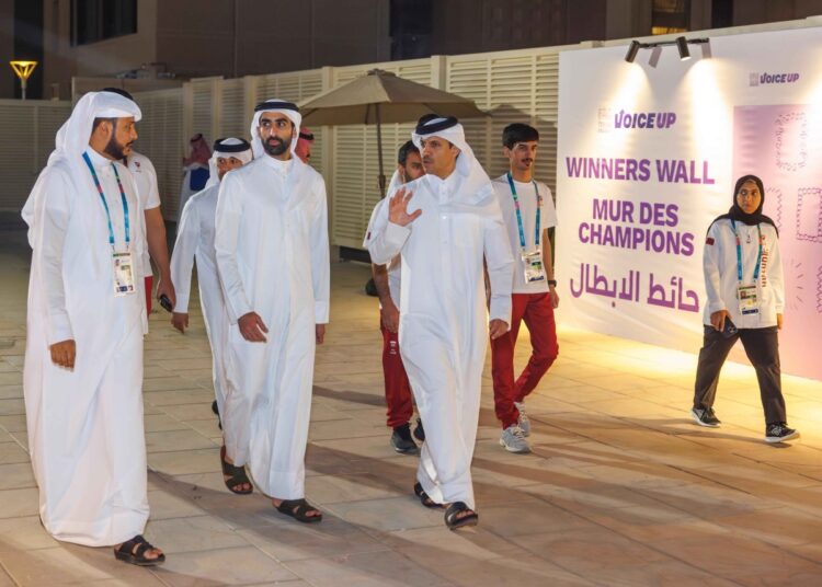 Al Buenain meets Team Qatar at Athletes’ Village in Riyadh