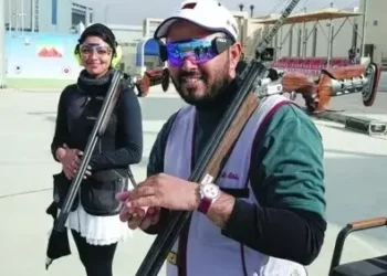 Qatari duo strike gold in mixed team skeet at Asian Shotgun Championships