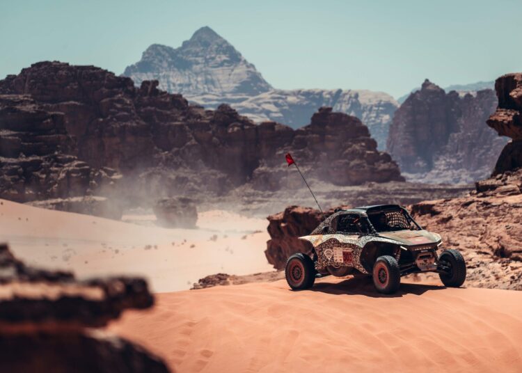 Jordan Baja has lift off through Wadi Rum’s Mars-like terrain in mid-February
