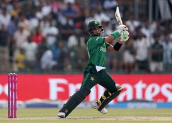 Farhan ton sends Pakistan into Super Eight with big win over Namibia
