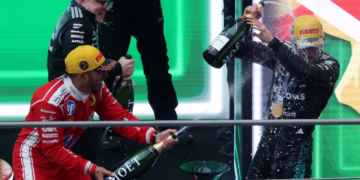 Hamilton claims first Ferrari podium as Antonelli wins in China