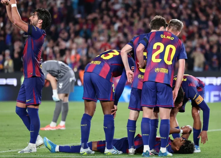 Yamal injury mars Barca win as title charge gathers pace