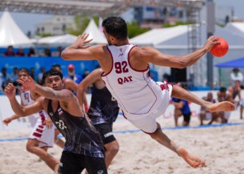 Qatar cruise into beach handball semi-finals with perfect group record