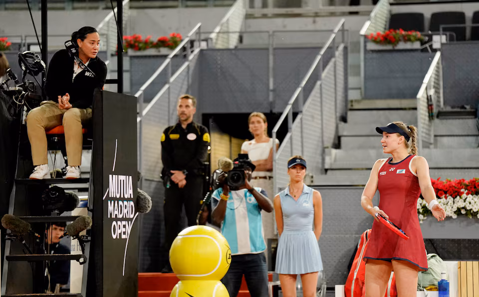 Rybakina criticises line-calling system after Madrid controversy