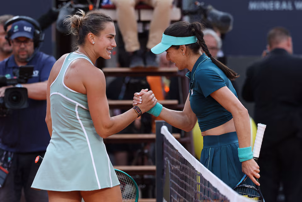 Cirstea shocks top seed Sabalenka at Italian Open
