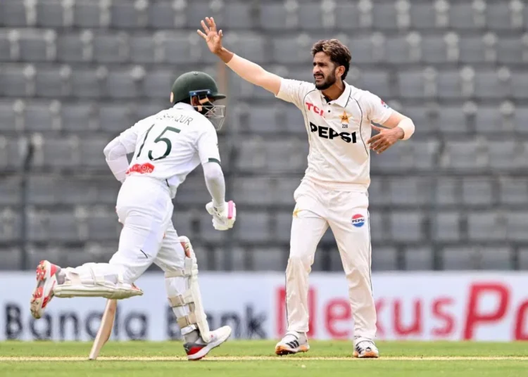 Pakistan’s Hasan Ali resumes bowling after head injury scare in Sylhet Test