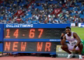 Lyles sets world best in rarely contested 150 metres at Ostrava