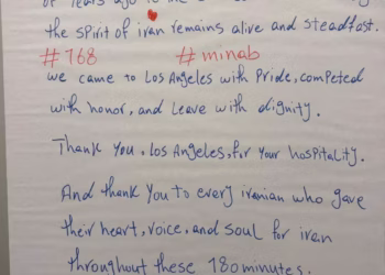 Iran leave message of gratitude in Los Angeles locker room after Belgium draw