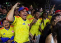 Colombian fans turn Mexico City yellow ahead of World Cup opener