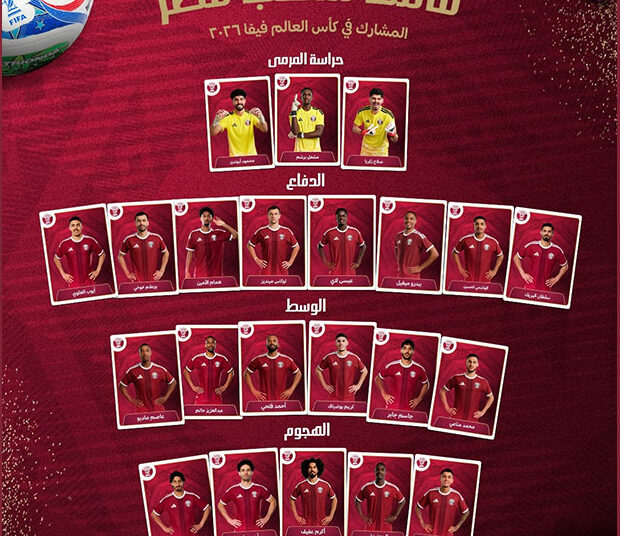 Qatar Name Final 26-Man Squad for 2026 World Cup
