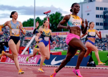Alfred blazes to world-leading 200m in Monaco as Seville claims 100m title