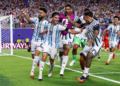 Argentina beat 10-man Switzerland after extra time to reach World Cup semi-finals