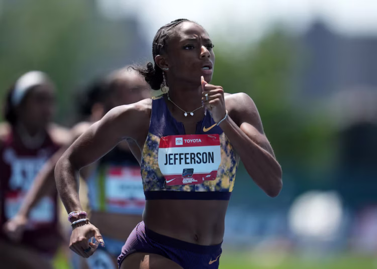 Jefferson-Wooden Completes Sprint Double as Lyles Pulls Up in U.S. 200m Final