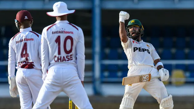 Shafique century, Babar fifty put Pakistan in command against West Indies