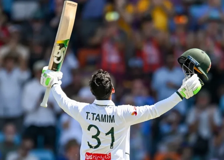 Tanzid scores maiden century as Bangladesh take 88-run lead over Australia