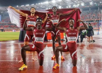 Team Qatar wins silver in Asian Games 4x400m relay