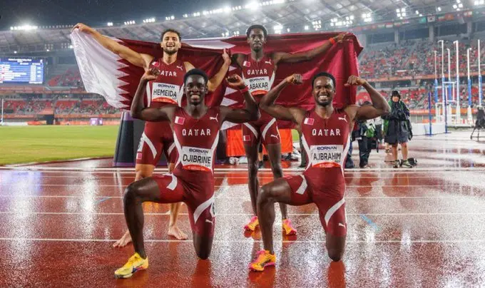 Team Qatar wins silver in Asian Games 4x400m relay