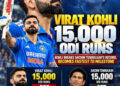 Virat Kohli Beats Tendulkar To 15,000 Runs In ODIs