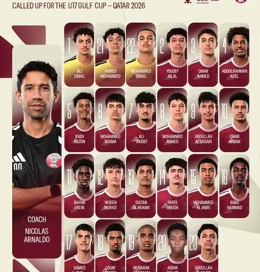 Qatar announce squad for U-17 Gulf Cup