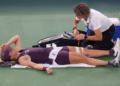 Injured Swiatek loses to childhood friend Chwalinska in Wuhan semi-final