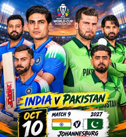 India, Pakistan drawn together for 2027 World Cup clash in Johannesburg