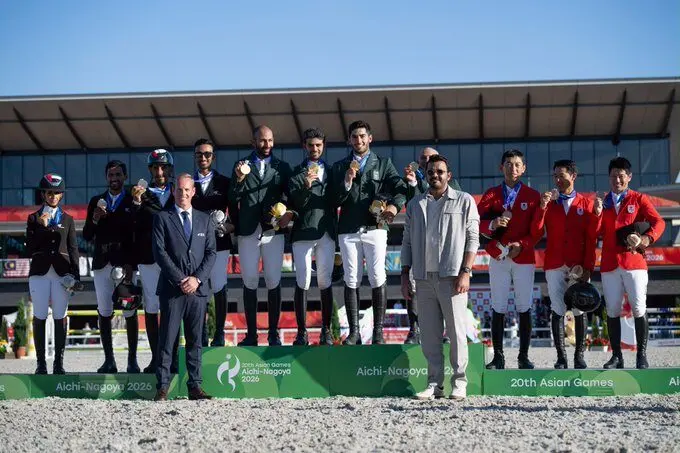 OCA President crowns Asian Games 2026 equestrian jumping medalists